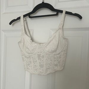 Gilly Hicks Lace Cream Bralette